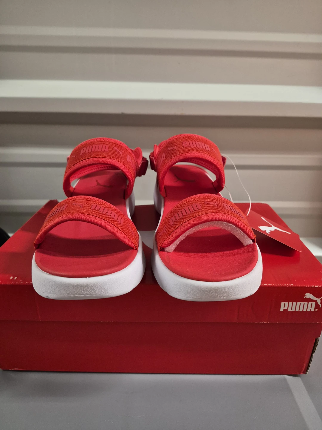 Puma Red Sandals with Box
