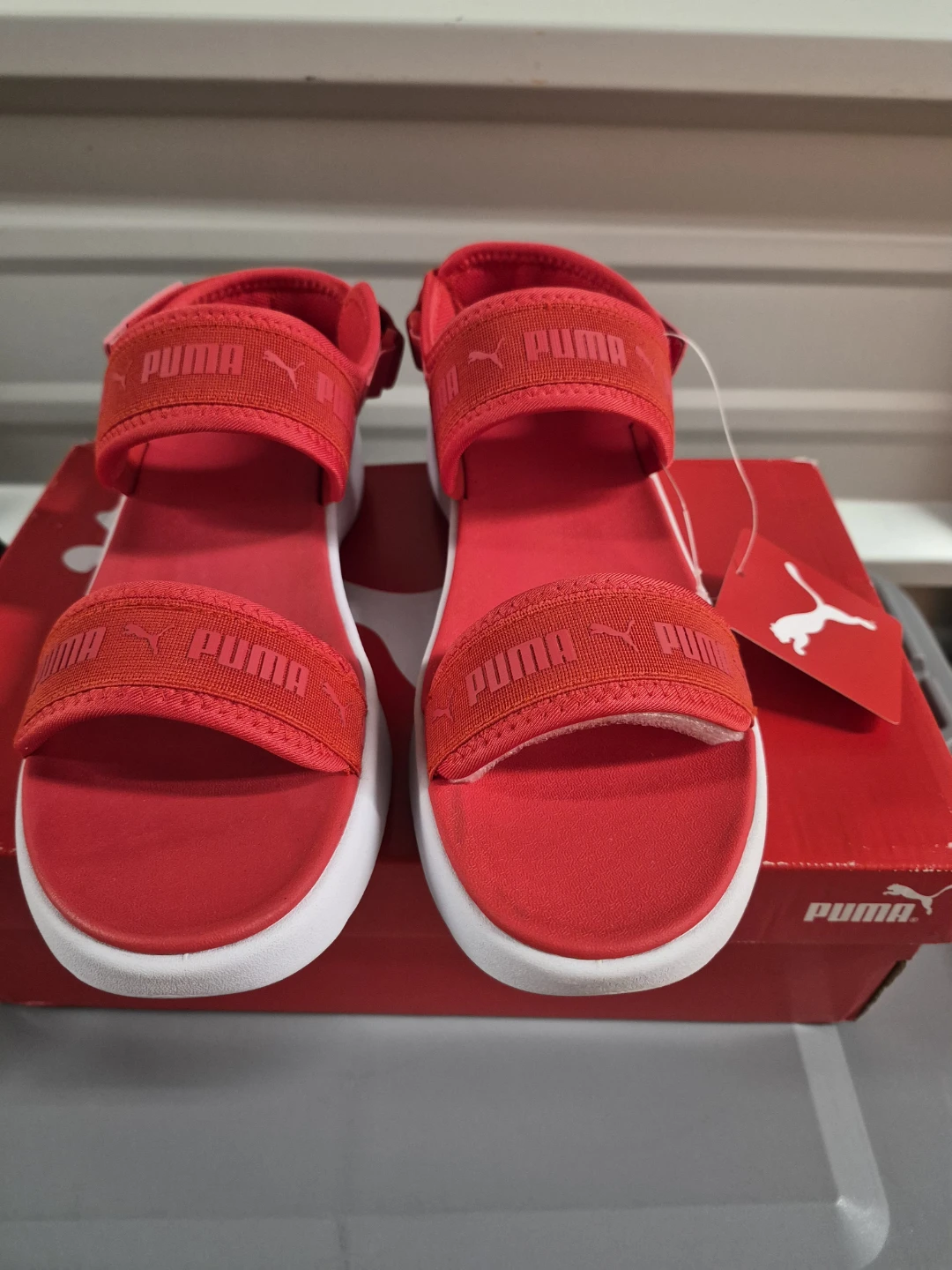 Puma Red Sandals with Box - photo 2