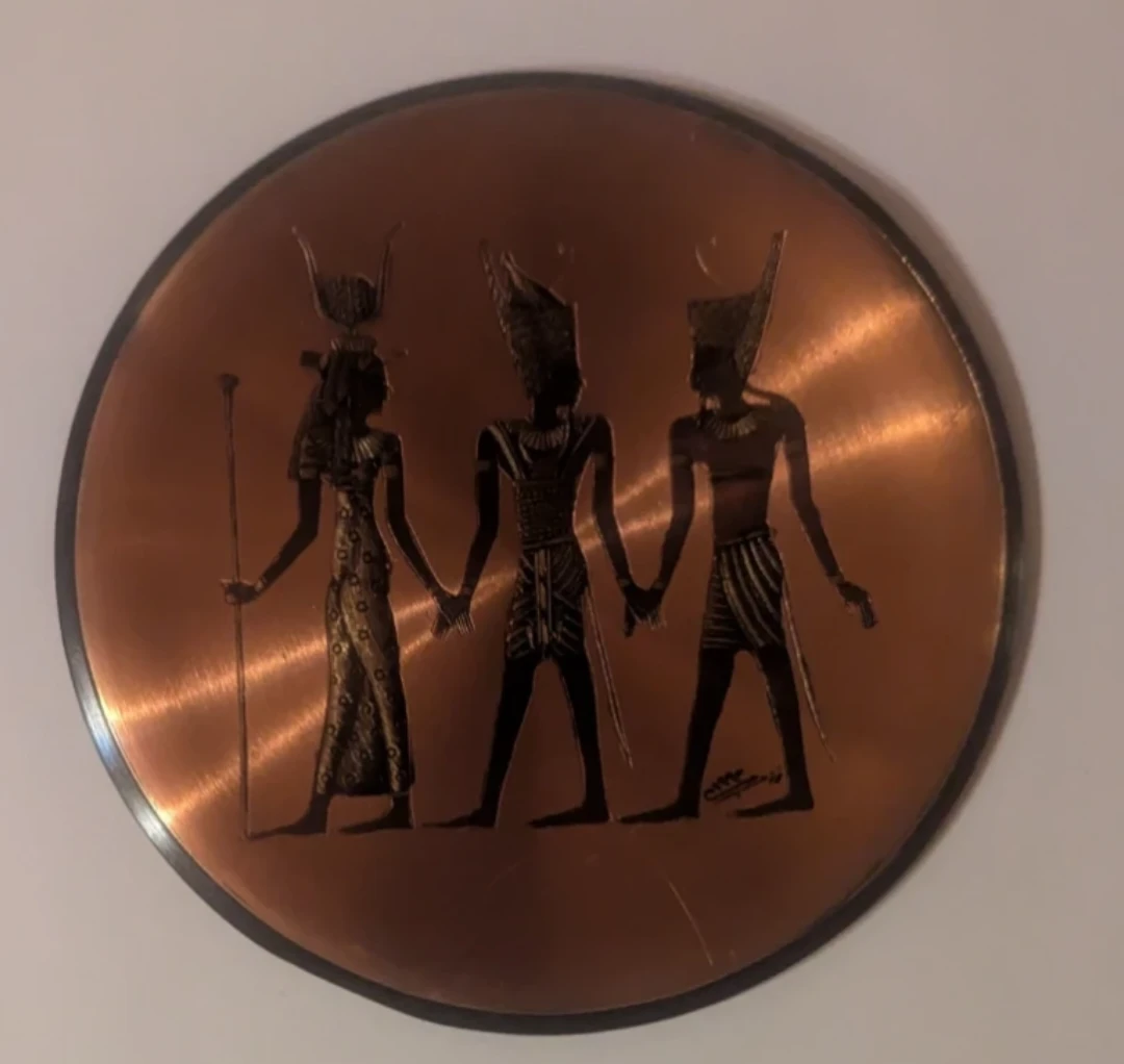 Copper Decorative Plate - Egyptian Scene