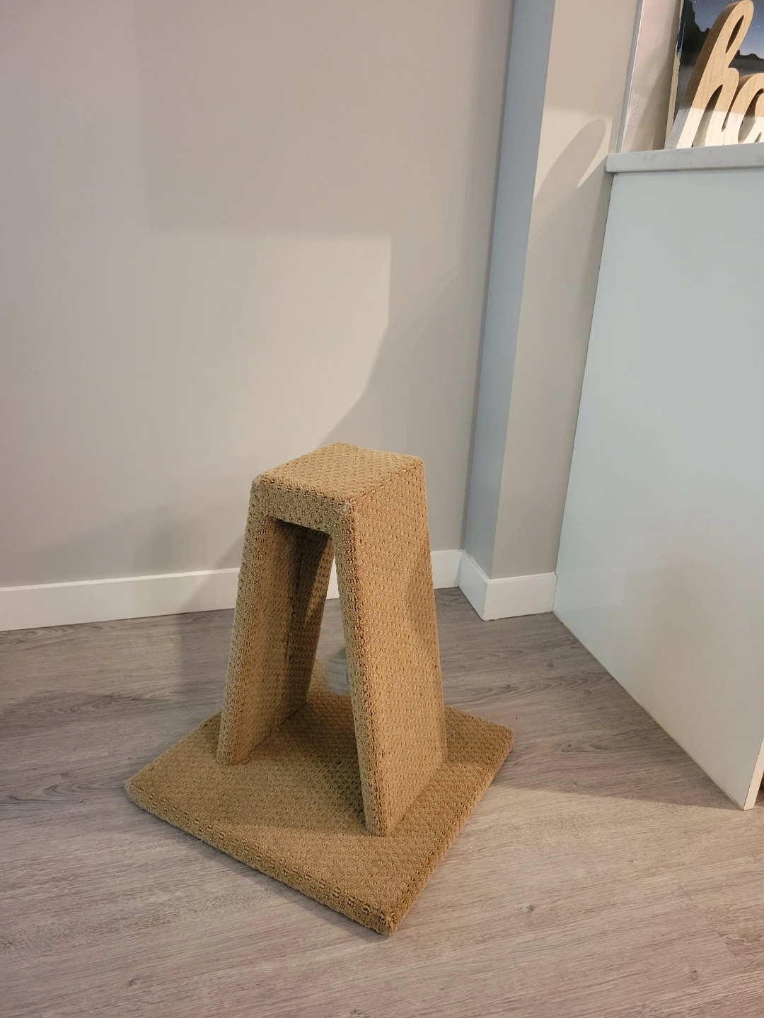 Carpeted Cat Scratching Post with Toy - photo 2