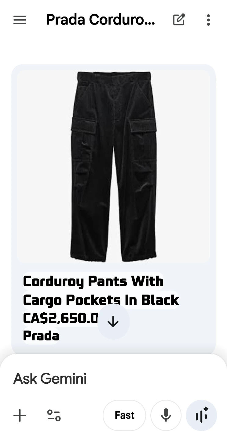 PRADA 2024 Black Corduroy Trousers - SPH Technical Fit - Size L - photo 5