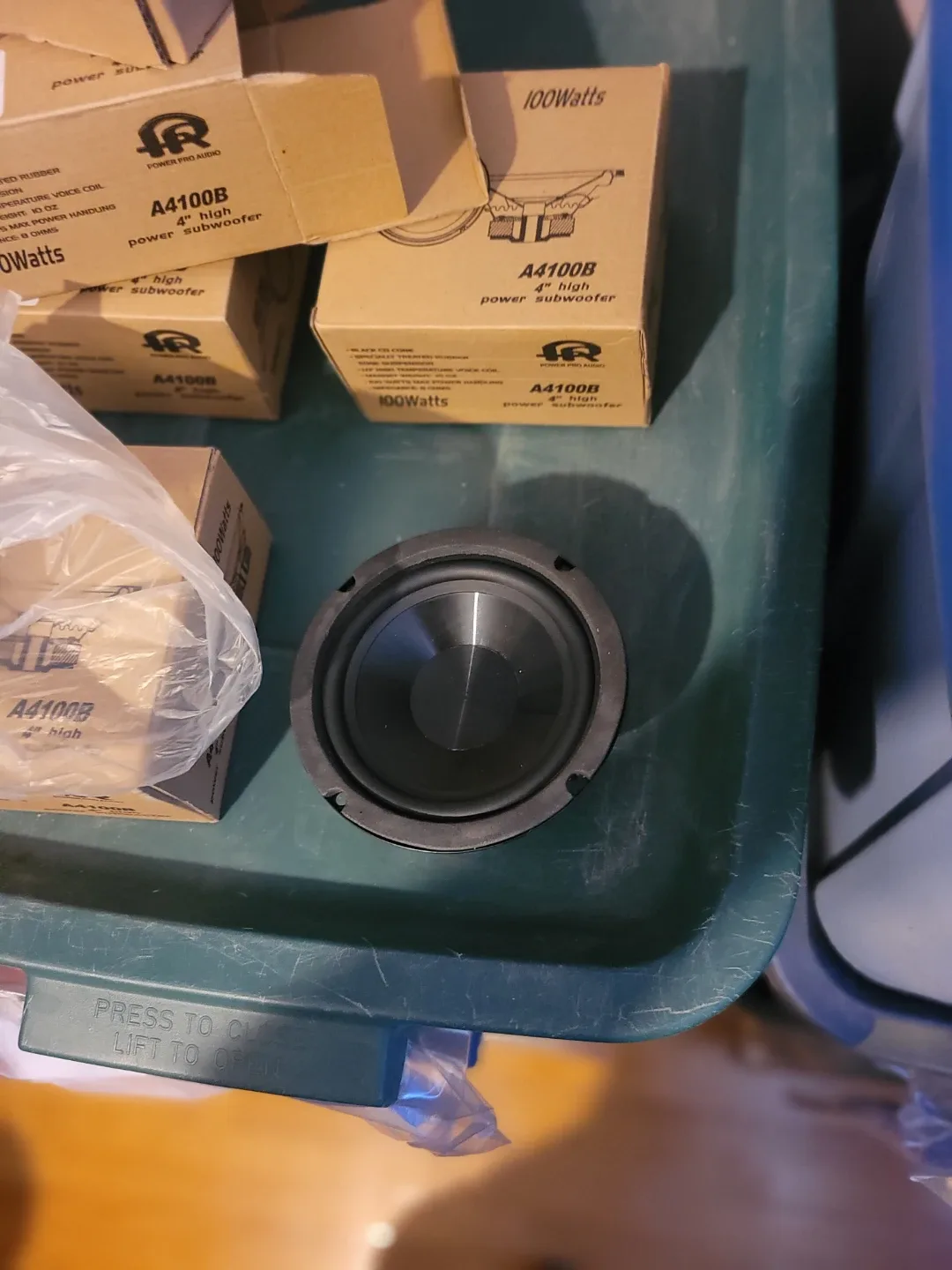 4 New Power Pro Audio A4100B 4" High Power Subwoofer - photo 3