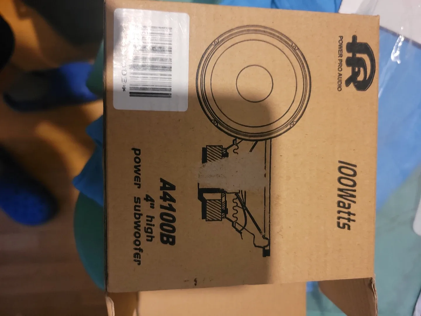 4 New Power Pro Audio A4100B 4" High Power Subwoofer - photo 4