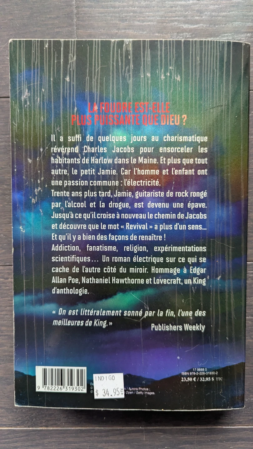 Stephen King Revival Book in French - photo 2