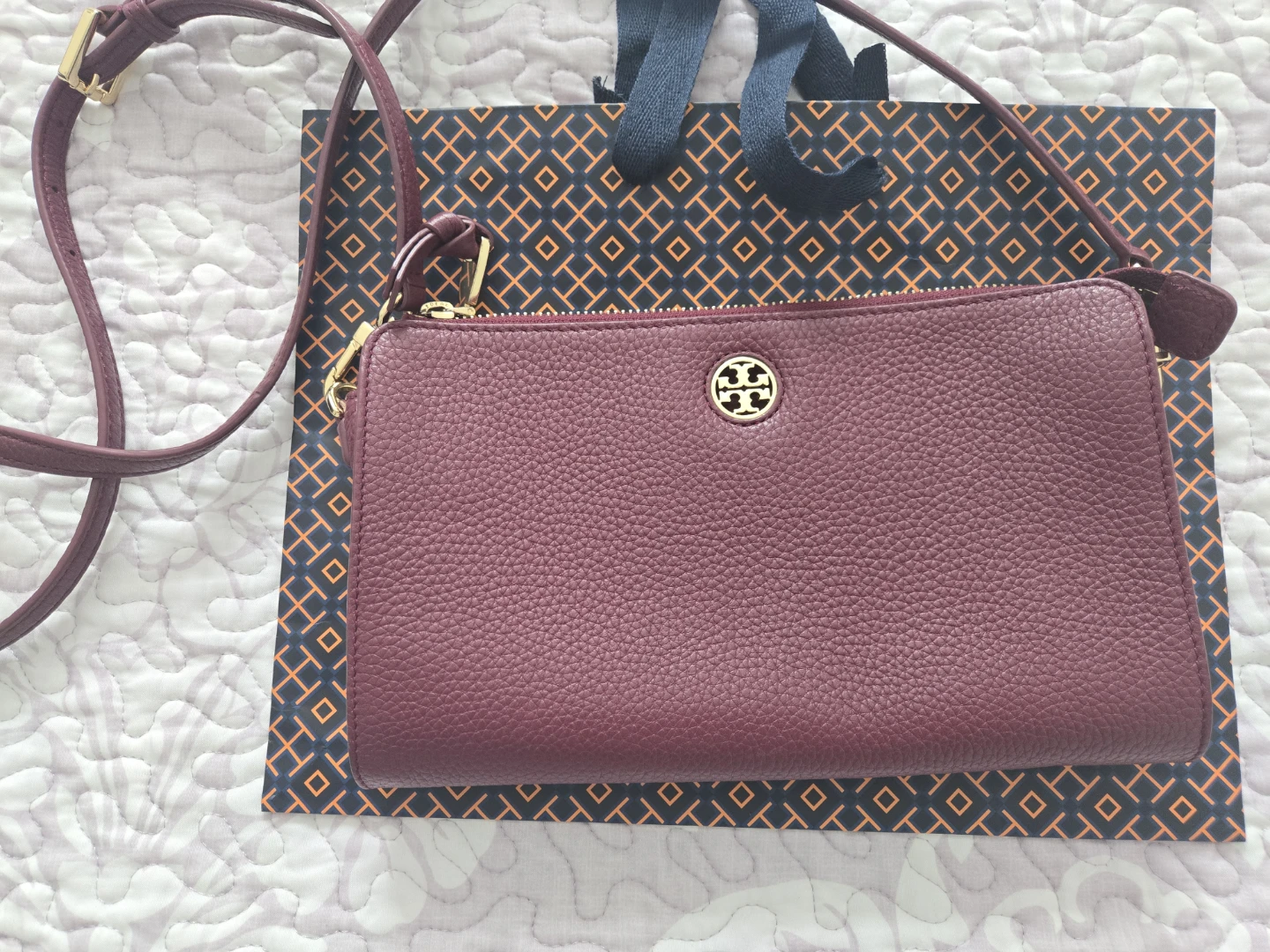 Tory Burch Burgundy Leather Crossbody Bag - photo 4