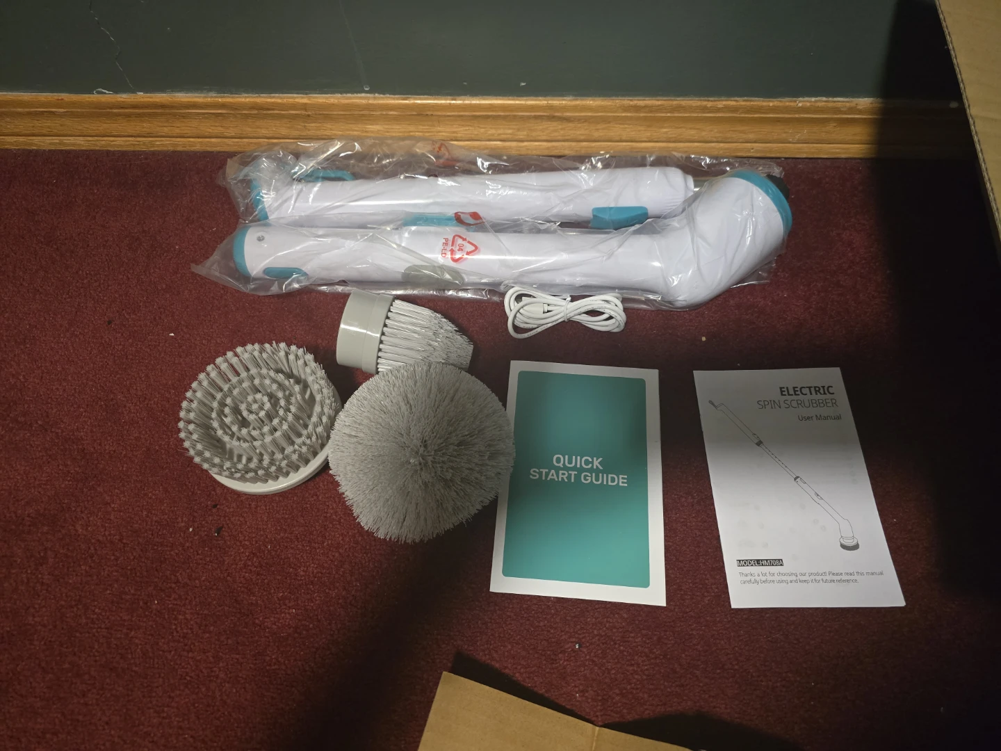 Electric Spin Scrubber with Multiple Brush Heads - photo 2