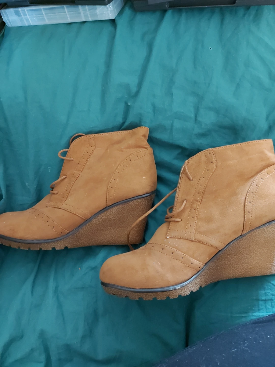 Brown Wedge Ankle Boots
