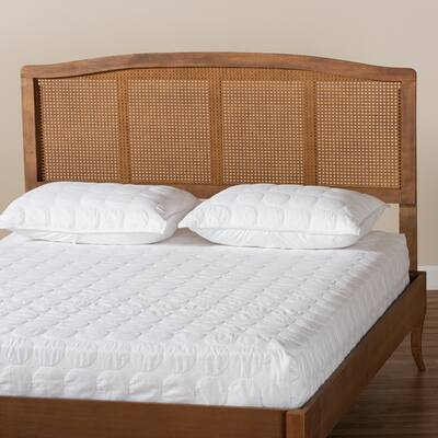 Bo ho queen  rattan and wood  Cane Headboard(NEW In Box)