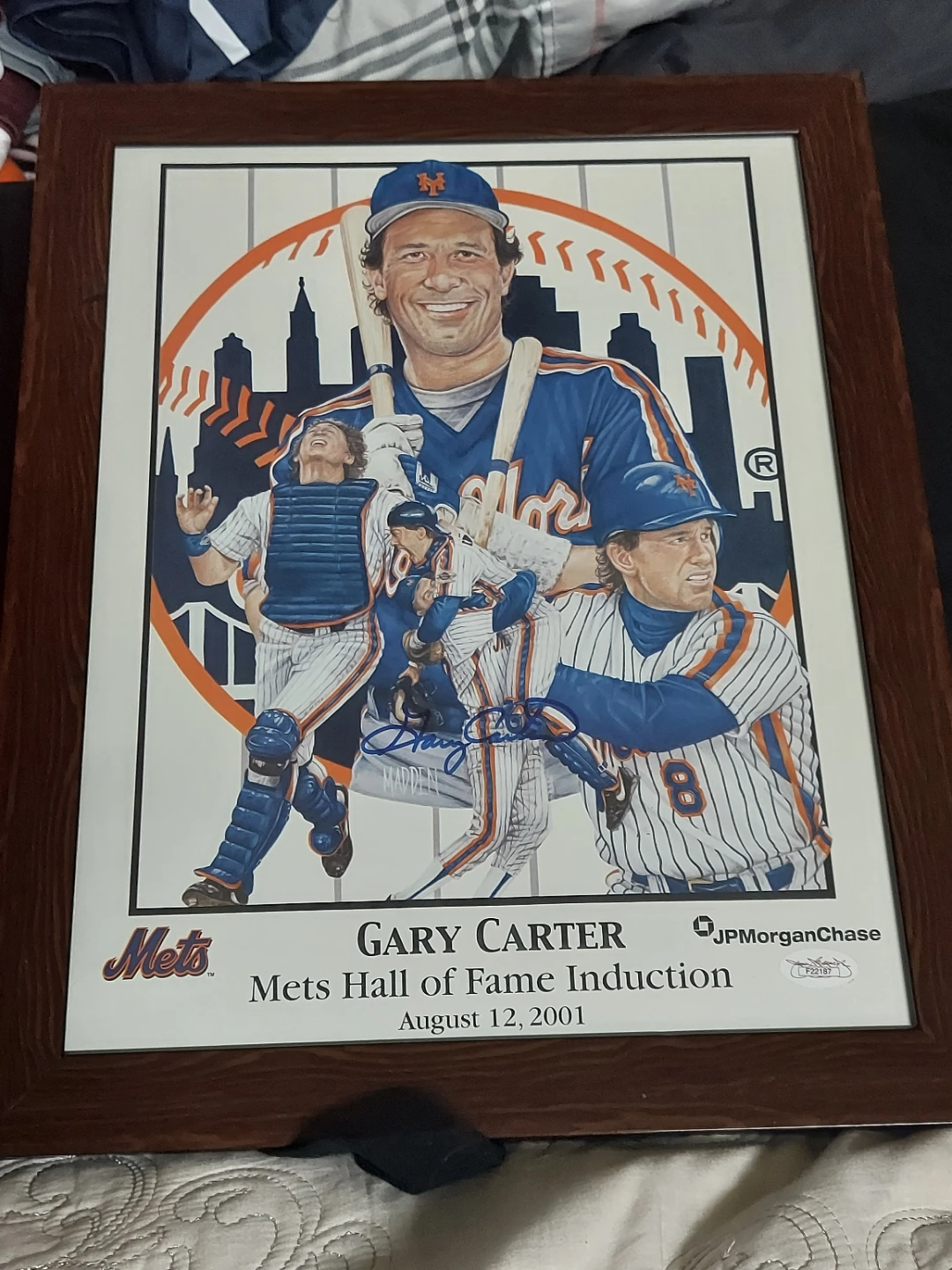 Gary Carter Mets Hall of Fame Induction Framed Print