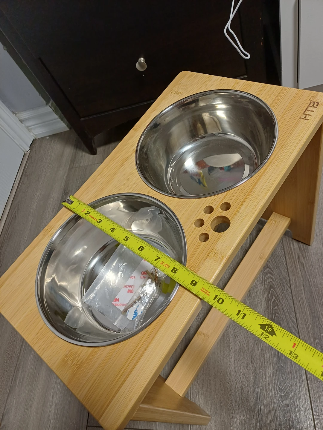 HTB Elevated Bamboo Dog Bowls - photo 3