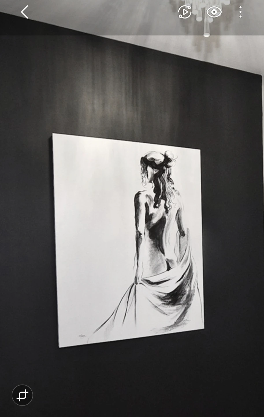 Charcoal sketch of a woman
