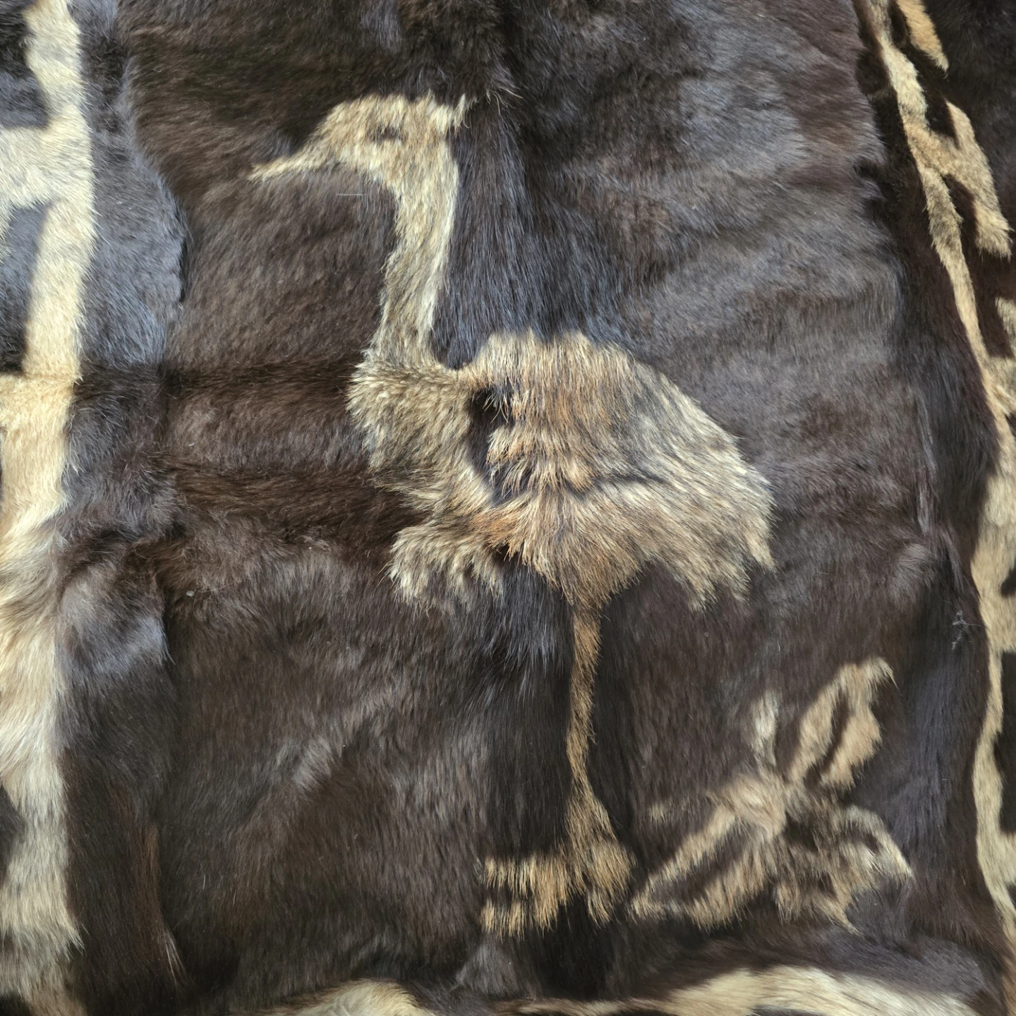Fur Hide with Painted Bird Design - photo 2