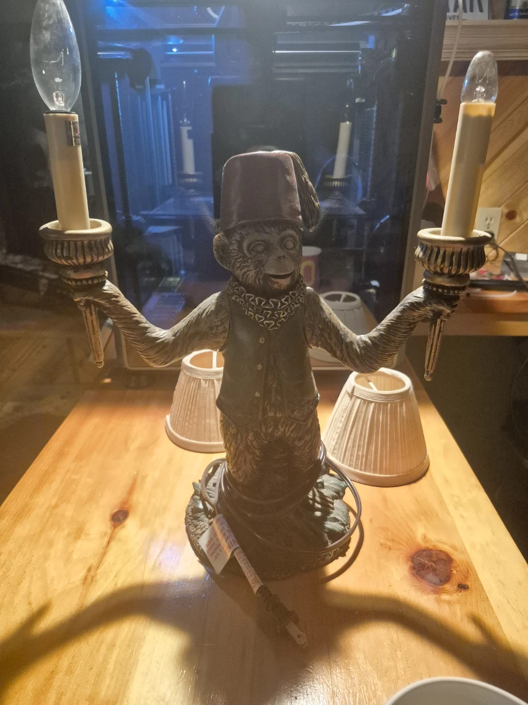 Monkey Candelabra Table Lamp