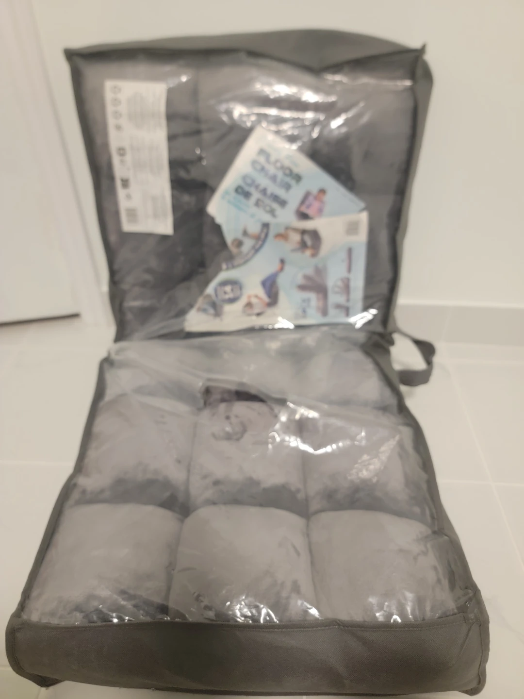 Meditation chairGrey Floor Chair with Adjustable Back