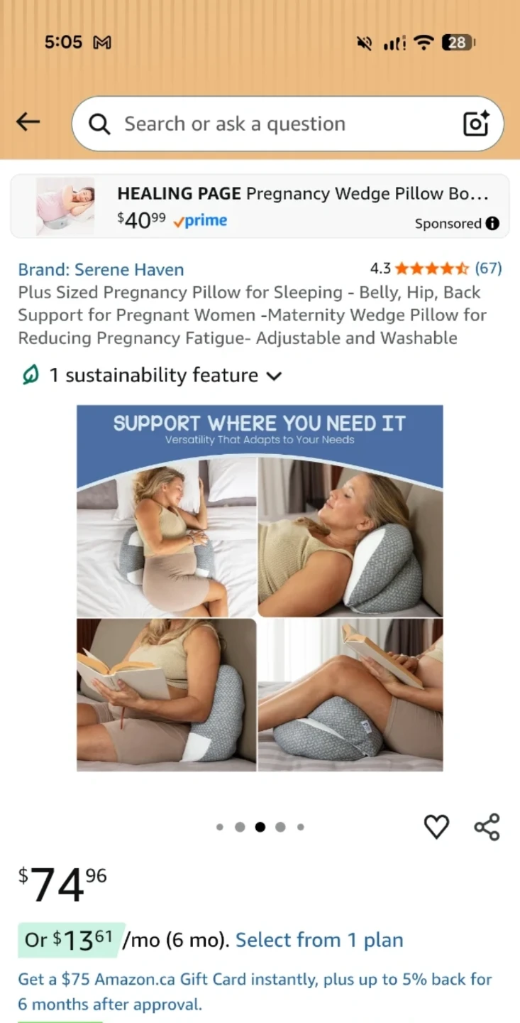 Serene Haven Plus Sized Pregnancy Wedge Pillow - photo 2