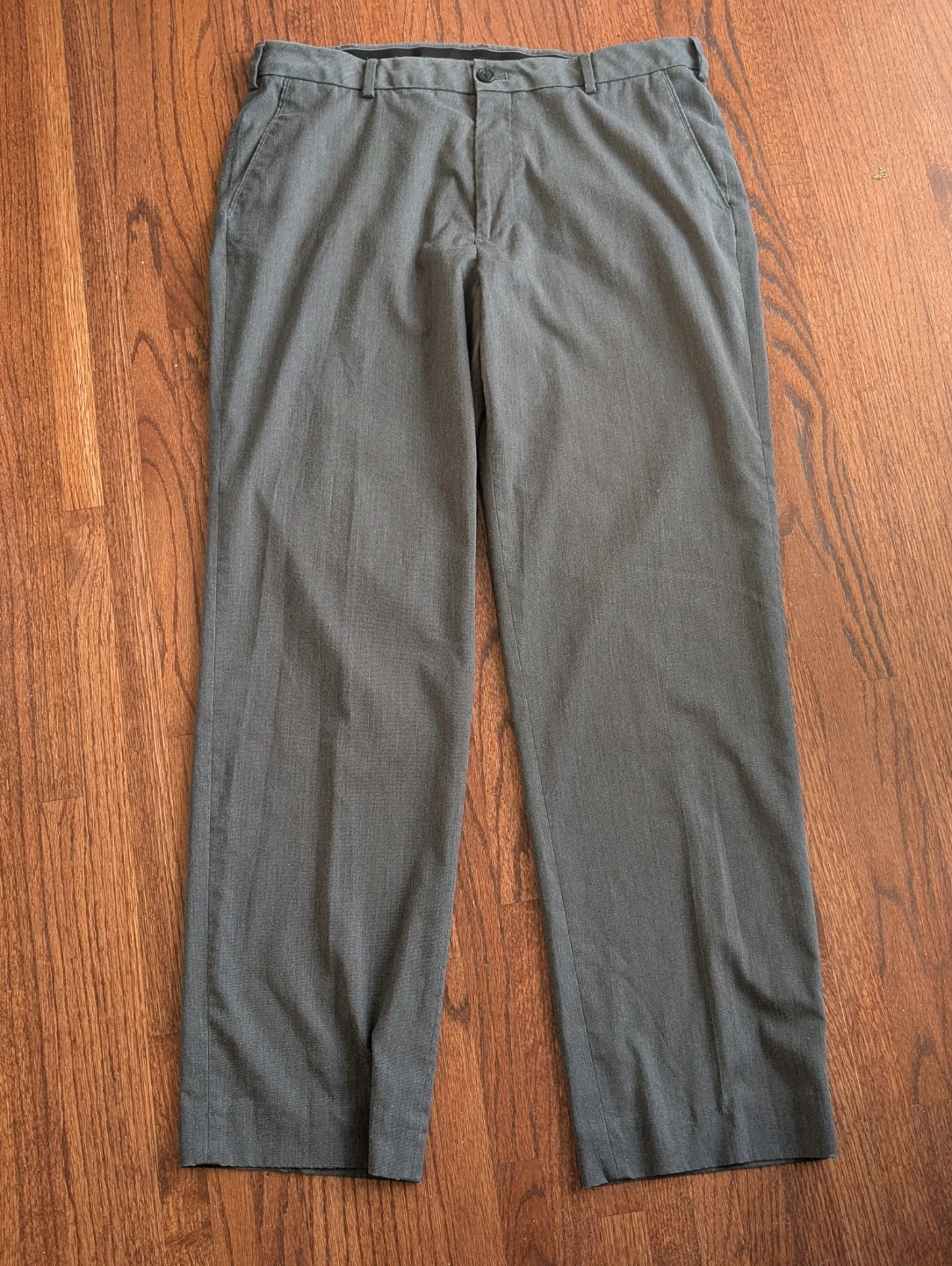Van Heusen Straight Fit Pants 36x34 Grey