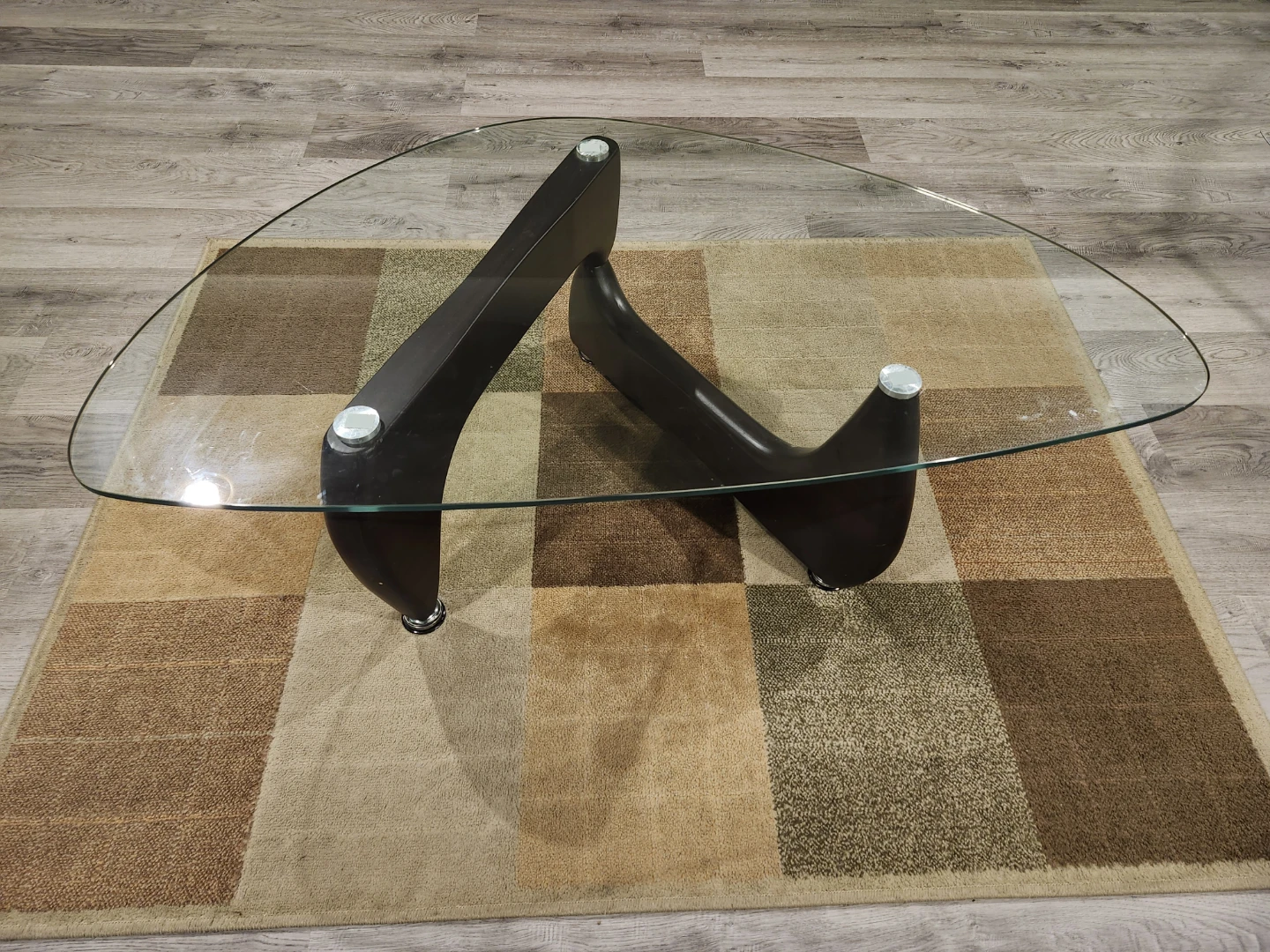 Modern Noguchi-Style Coffee Table & Geometric Area Rug - photo 2