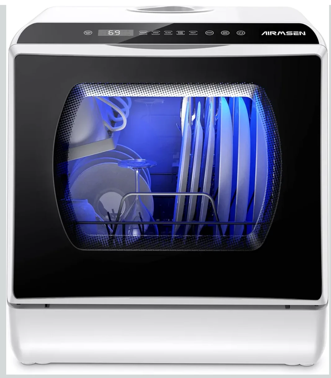 AIRMSEN TDQR03 Countertop Portable Dishwasher