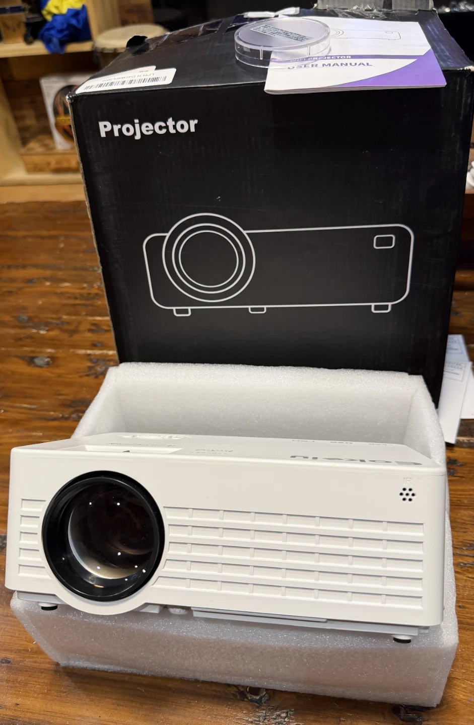 Eokeiy Portable LCD Projector with Projection Screen - photo 2