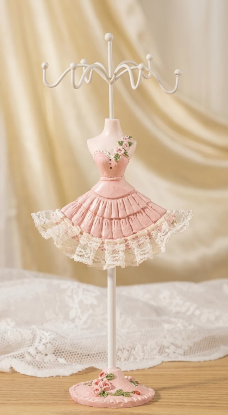 Pink Ballerina Jewelry Holder Stand