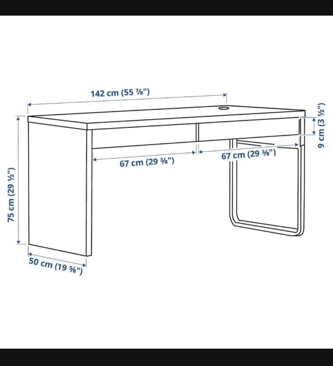 IKEA MICKE Desk - Black-Brown - photo 5
