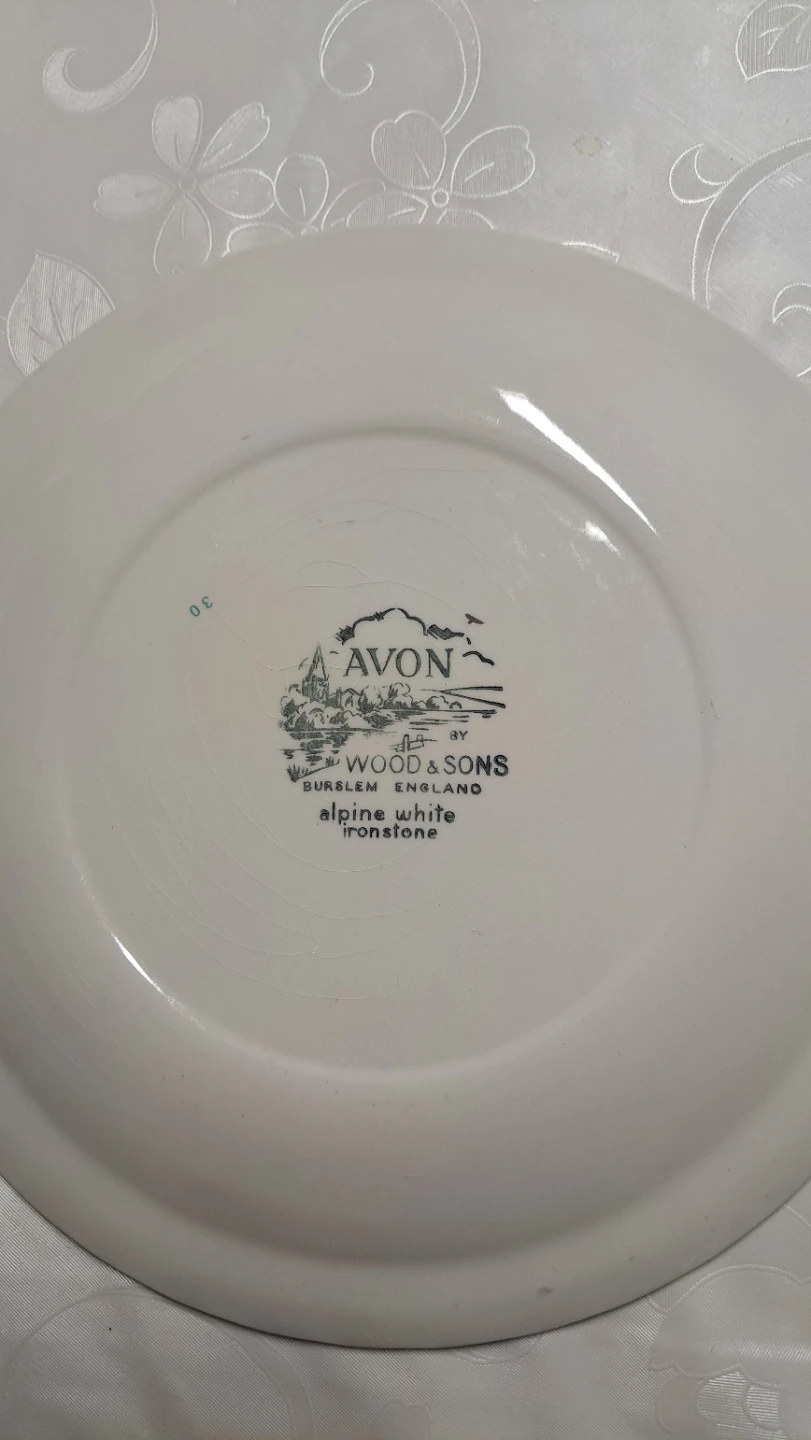 AVON Wood & Sons Alpine White Ironstone Plate - photo 3