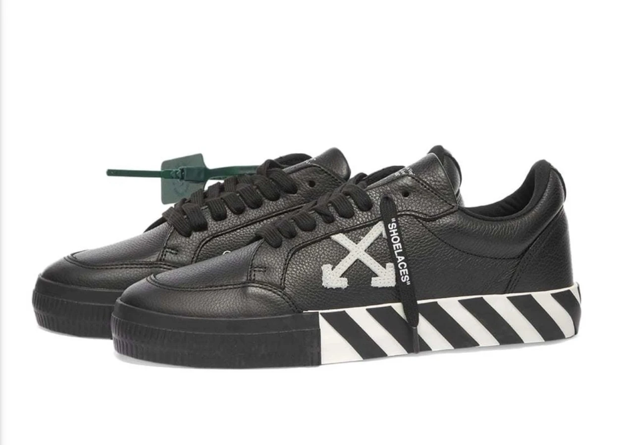 OFF WHITE Vulc Low Black Leather Sneakers - photo 4