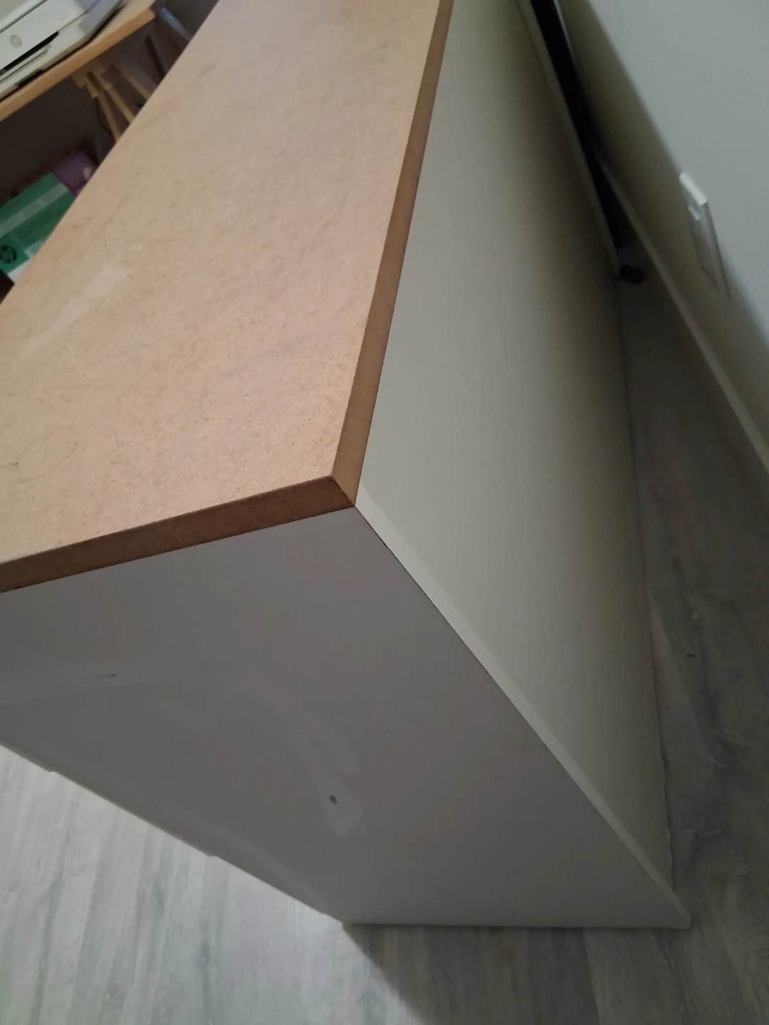 Cream Six-Drawer Dresser with Wood Top - photo 3