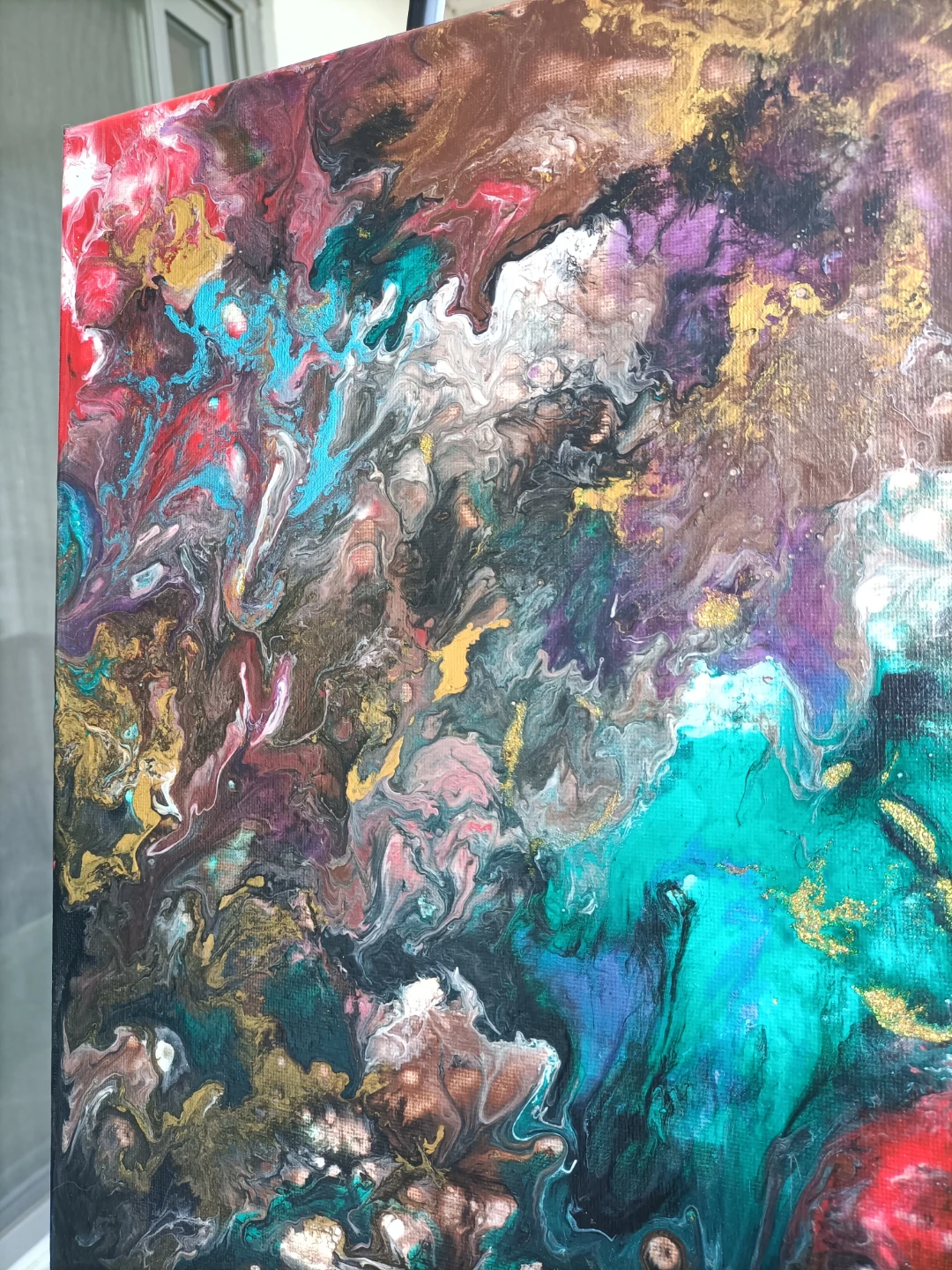 Abstract Acrylic Pour Painting - photo 3
