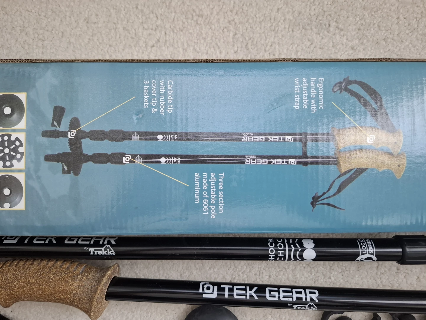 Tek Gear Anti-Shock Hiking Poles - photo 2