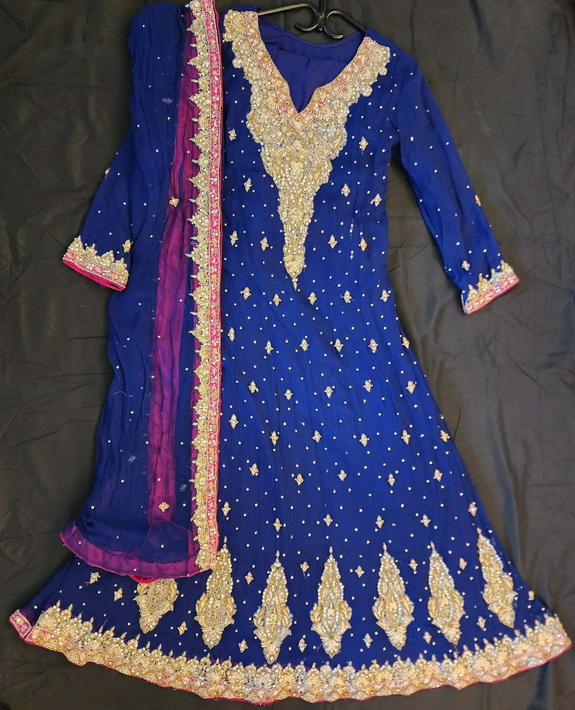 Handcrafted Valima Dress with Dupatta and churidaar