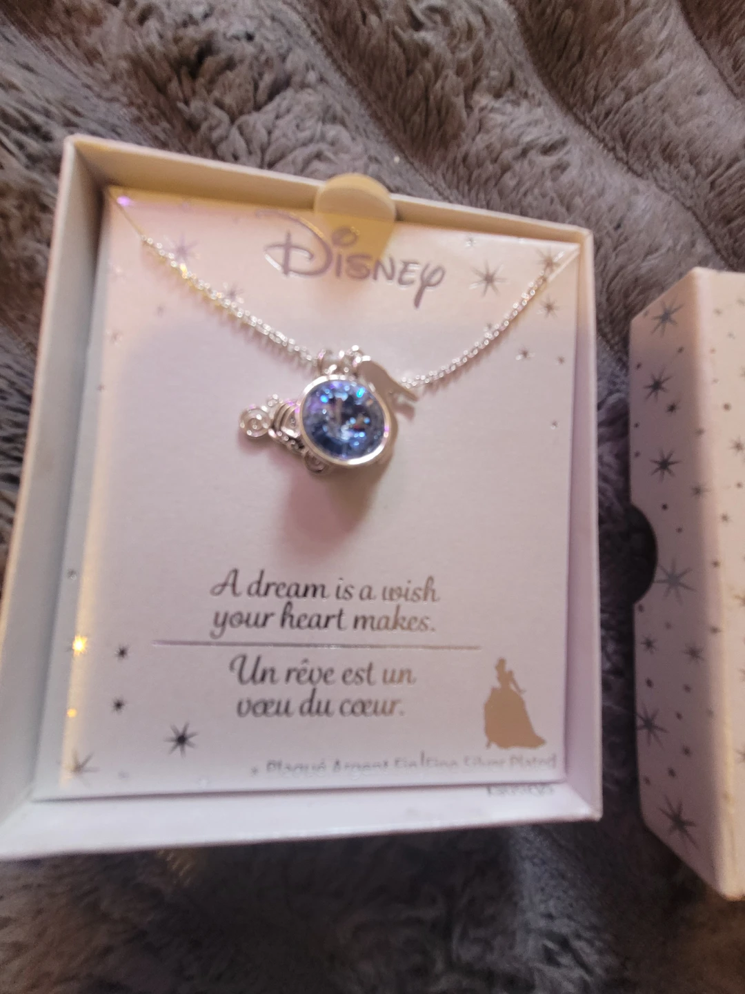 BNIB Disney "A dream is a wish your heart makes" Necklace