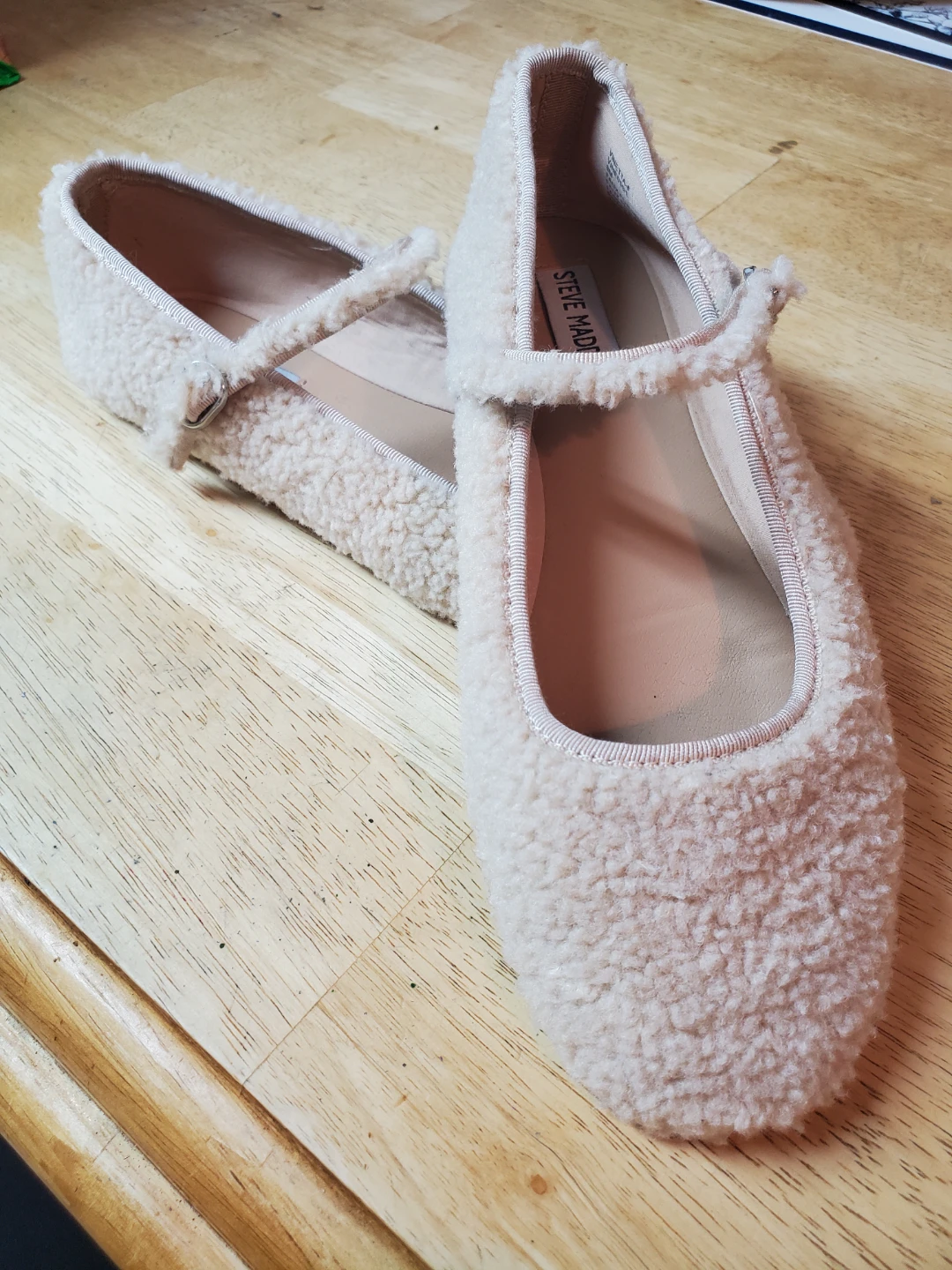 Steve Madden "Vinetta" Faux Fur Ballet Flats - Size 8