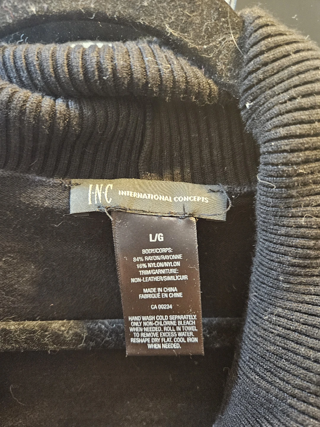 INC International Concepts Black Cardigan Sweater - Size L - photo 2