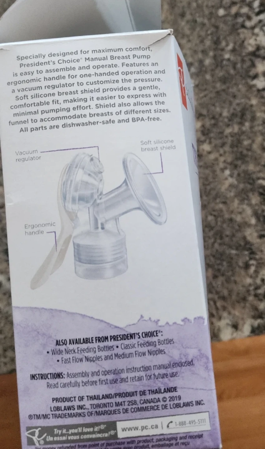 President's Choice Manual Breast Pump with 2 x 125 mL Bottles - photo 3