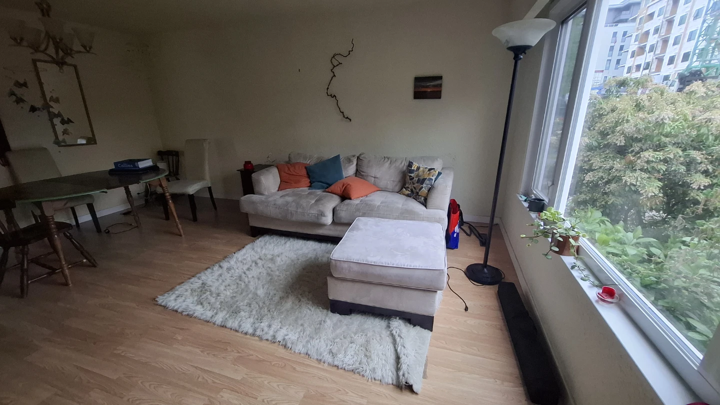 Light Beige Loveseat Sofa with Ottoman - photo 2