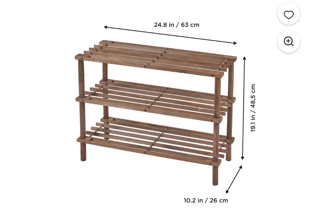 Four 3-Tier Wooden Shoe Rack Organizers - photo 2