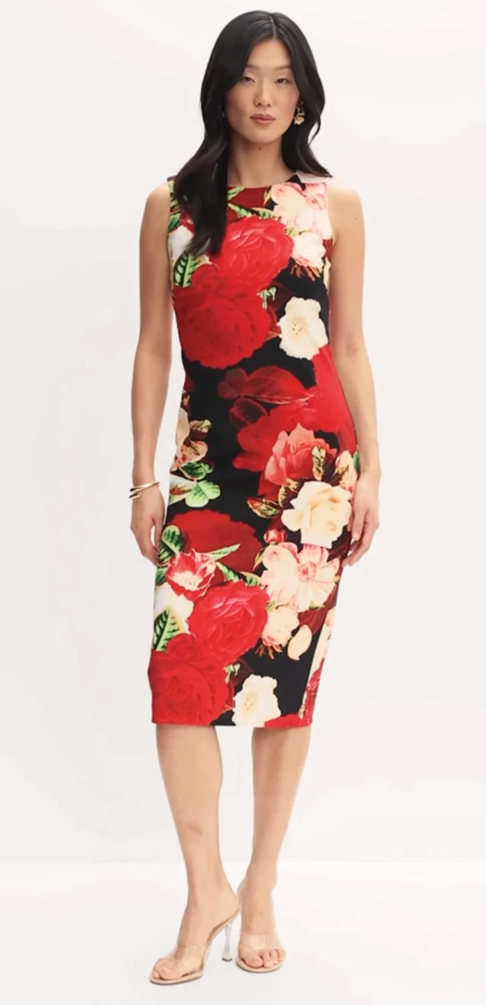 Formal Floral Sheath Dress