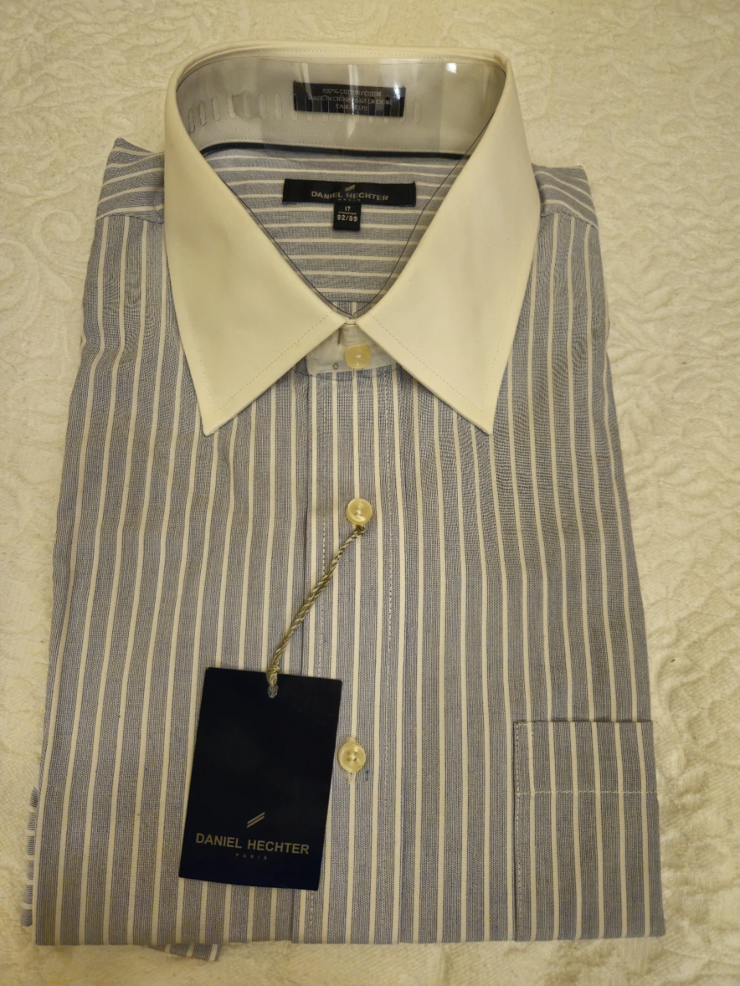 Daniel Hechter Men's Striped Dress Shirt - Size 17