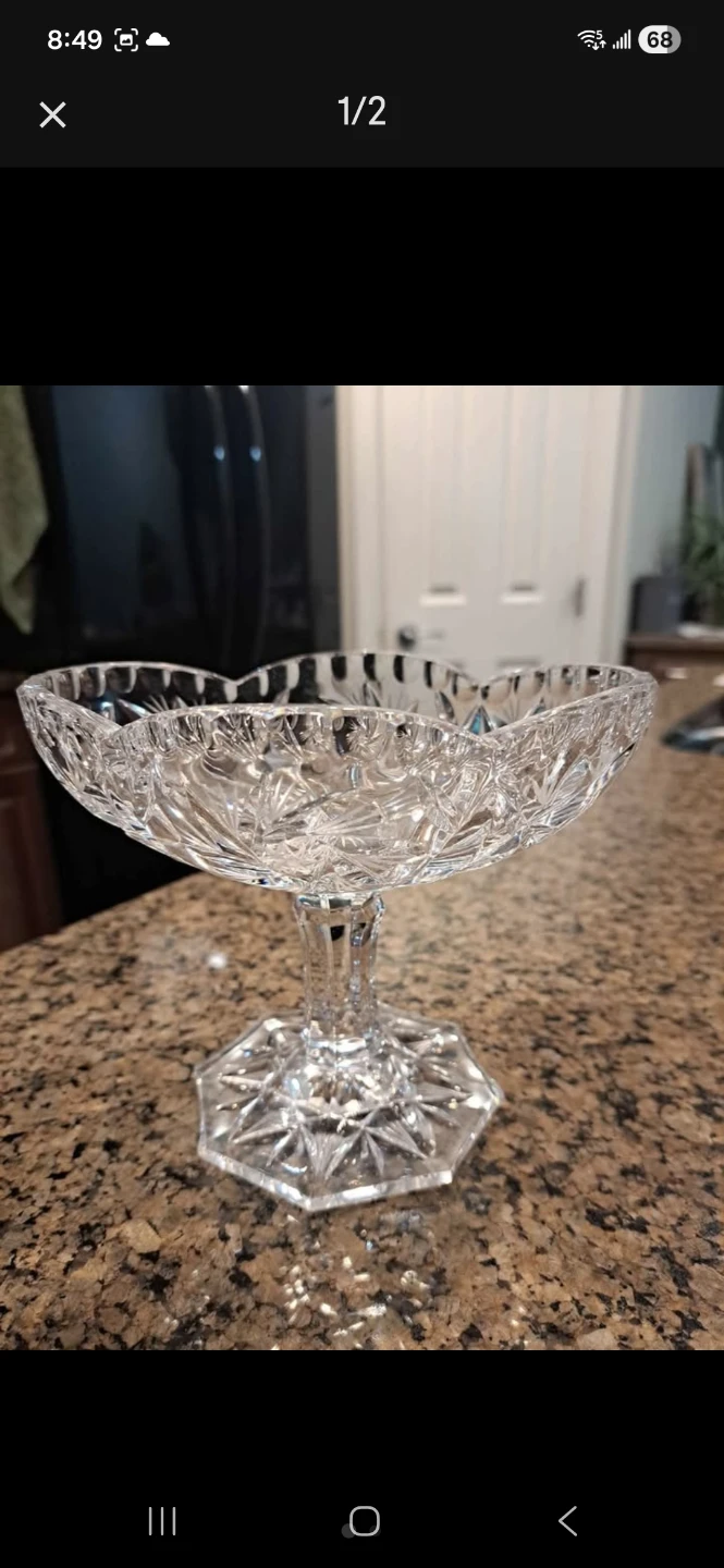 Crystal Pedestal candy dish