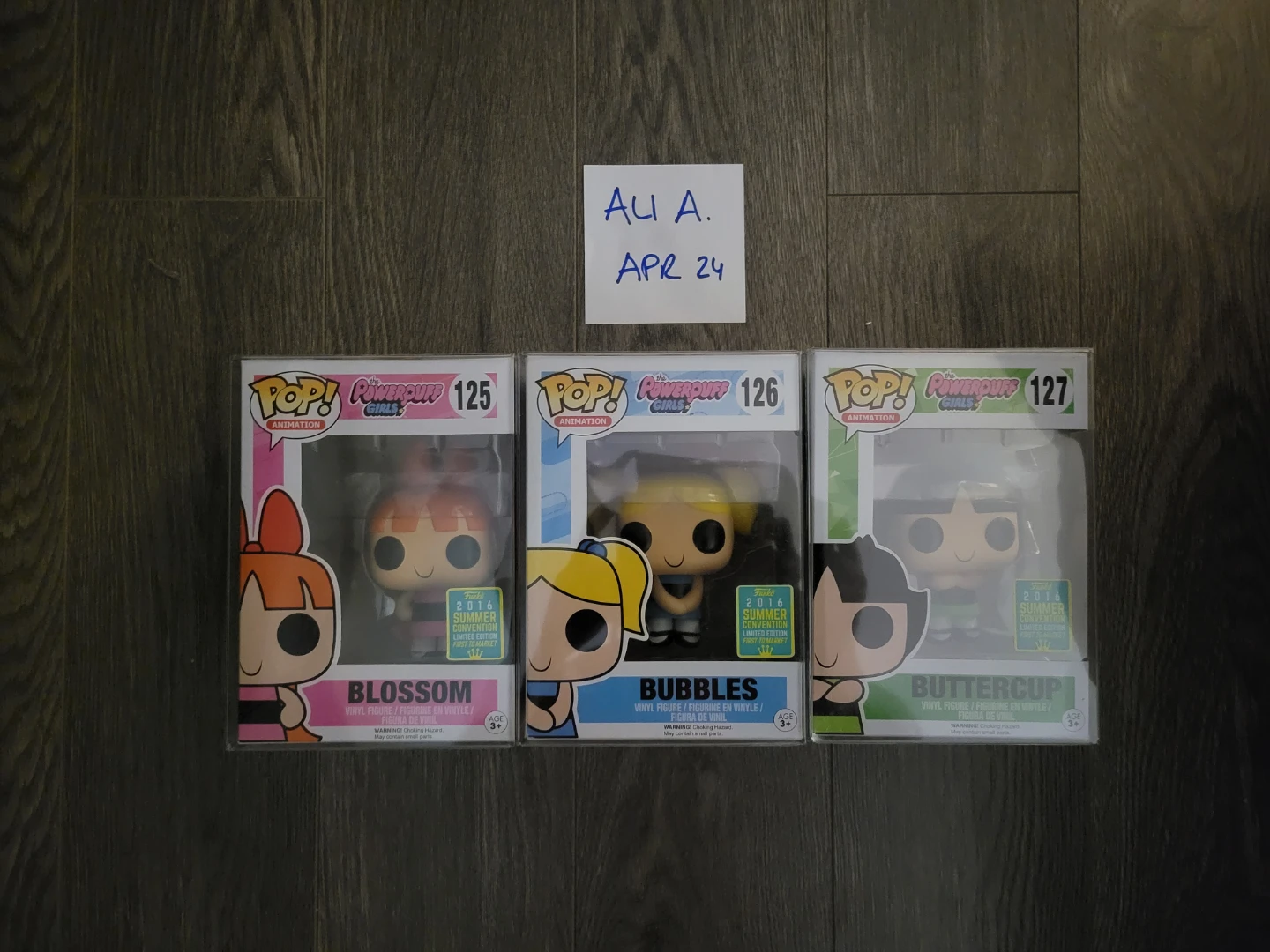 Funko Pop! Powerpuff Girls Blossom, Bubbles, Buttercup 2016 Conv