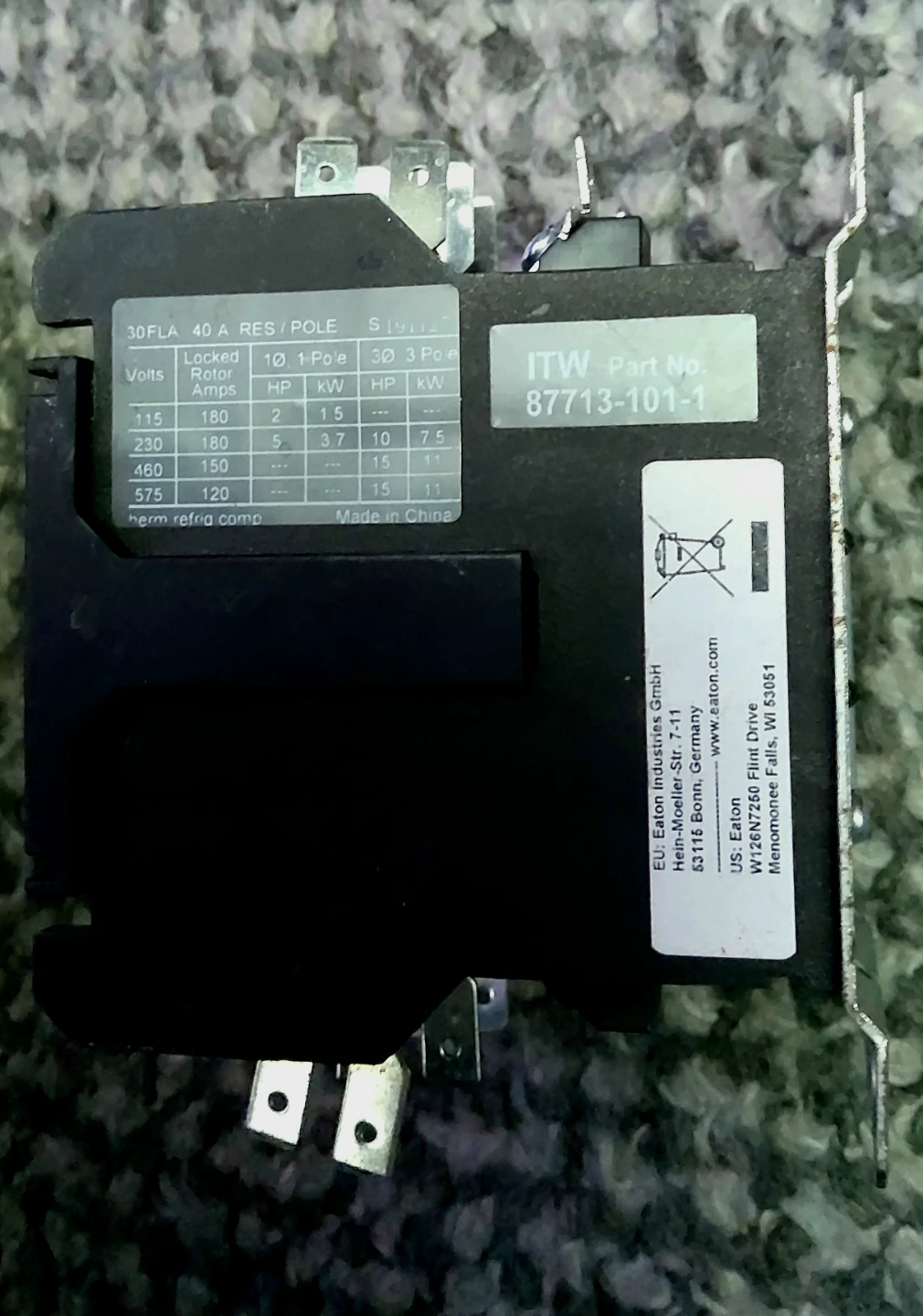 Eaton C25DNY118B Contactor 30A - photo 2