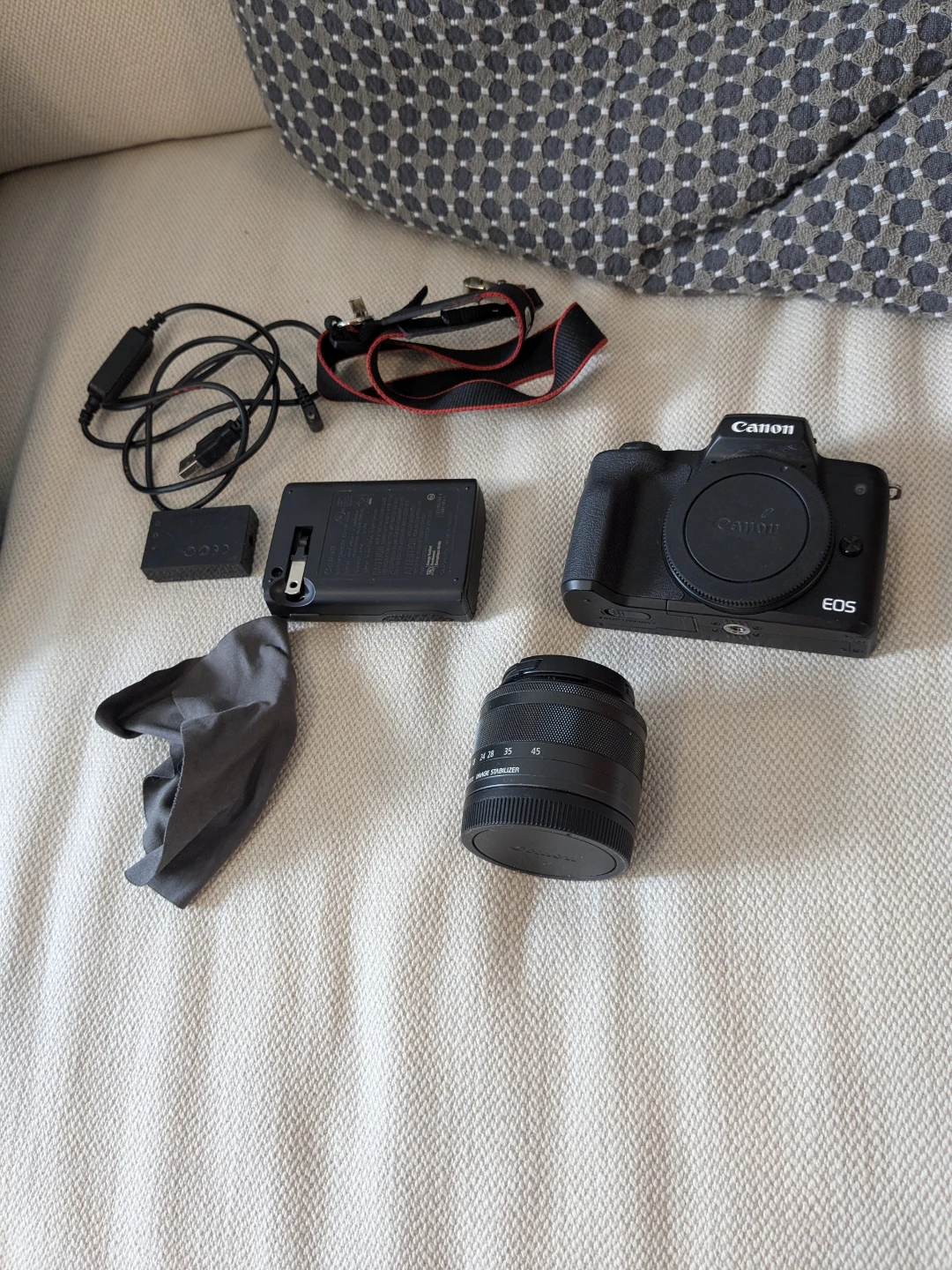 Canon EOS M50 Mark II Camera with Lens and Accessories