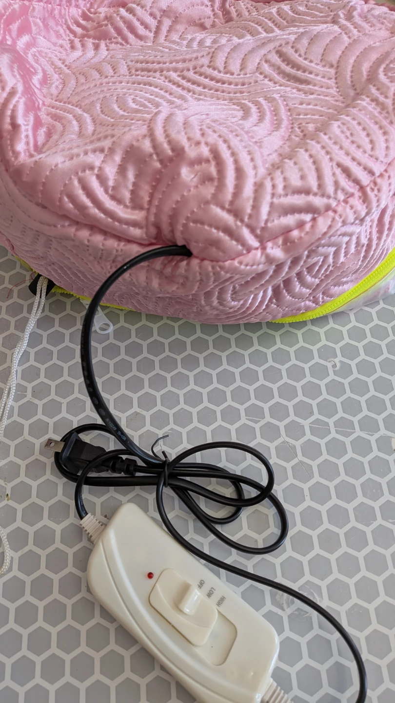 Pink Quilted Hair Steamer Cap with Heat Control