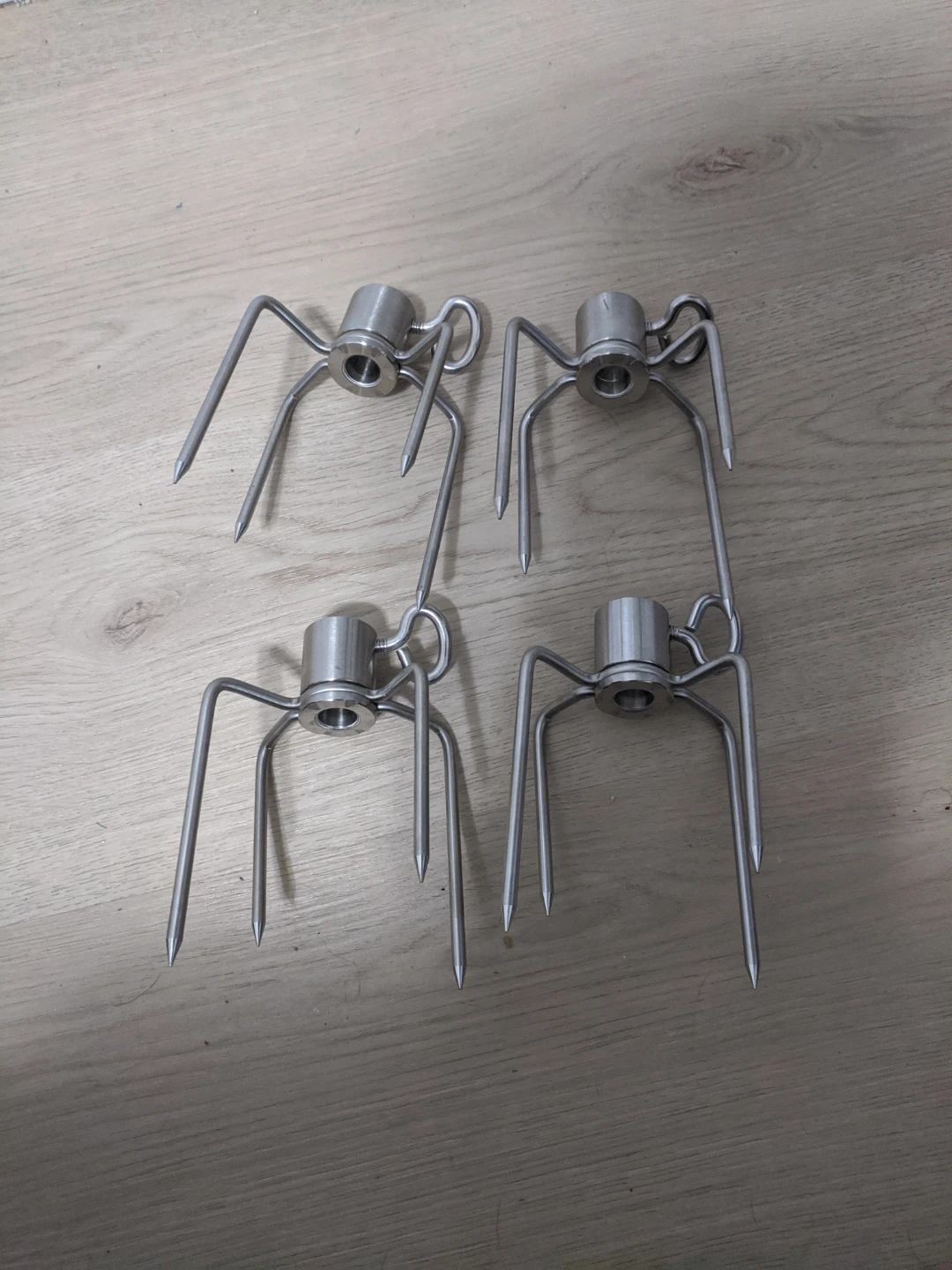 Set of 4 Stainless Steel Rotisserie Forks