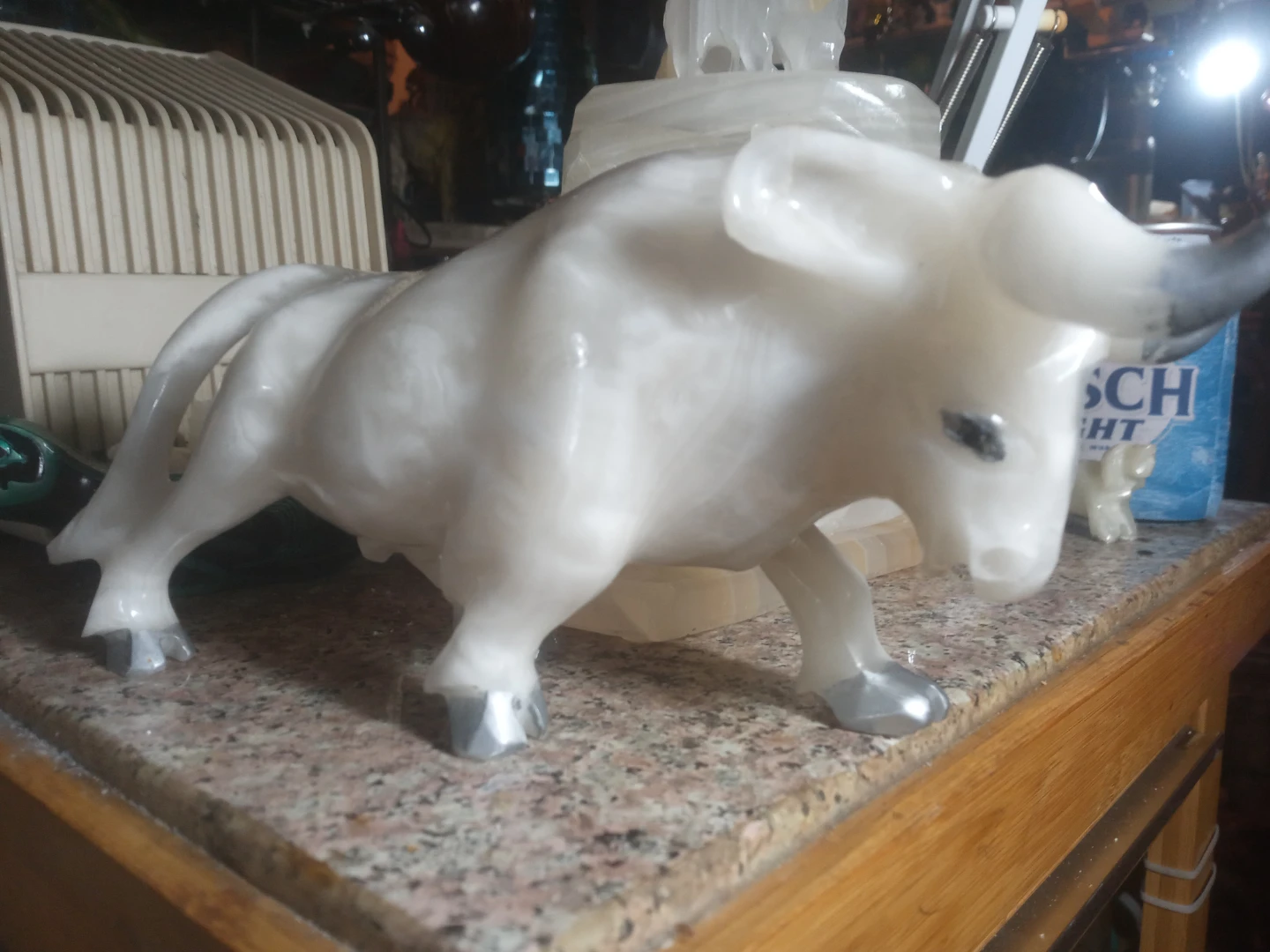 Onyx Bull Statue - photo 3