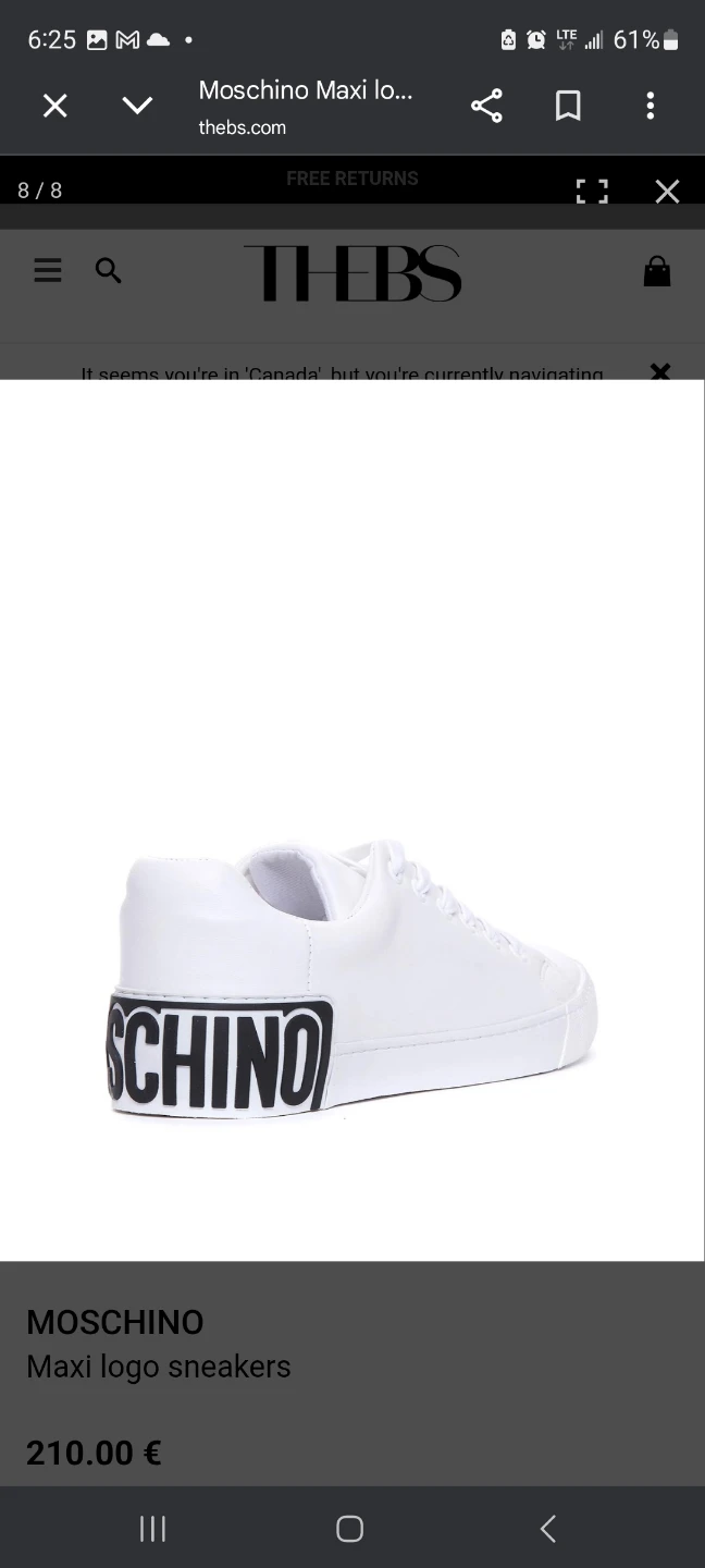 Moschino Maxi Logo Sneakers - White - Men's