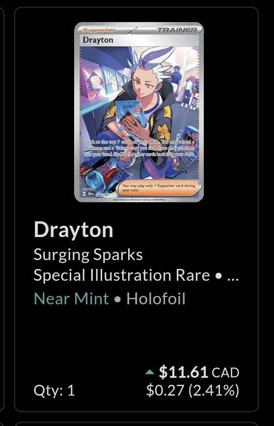 Pokemon TCG Card - Drayton SIR - photo 3