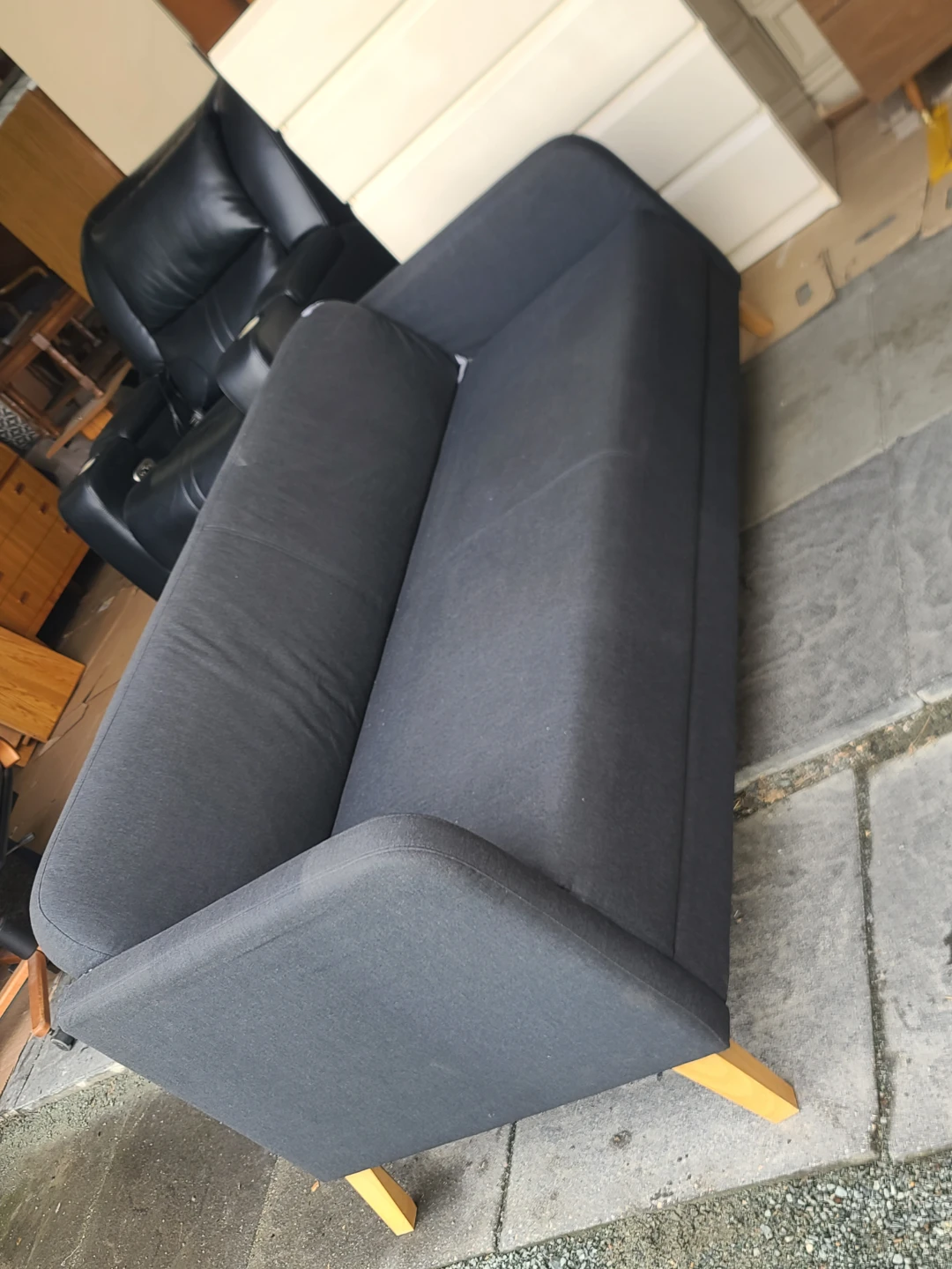 Dark Grey Fabric Sofa - photo 2