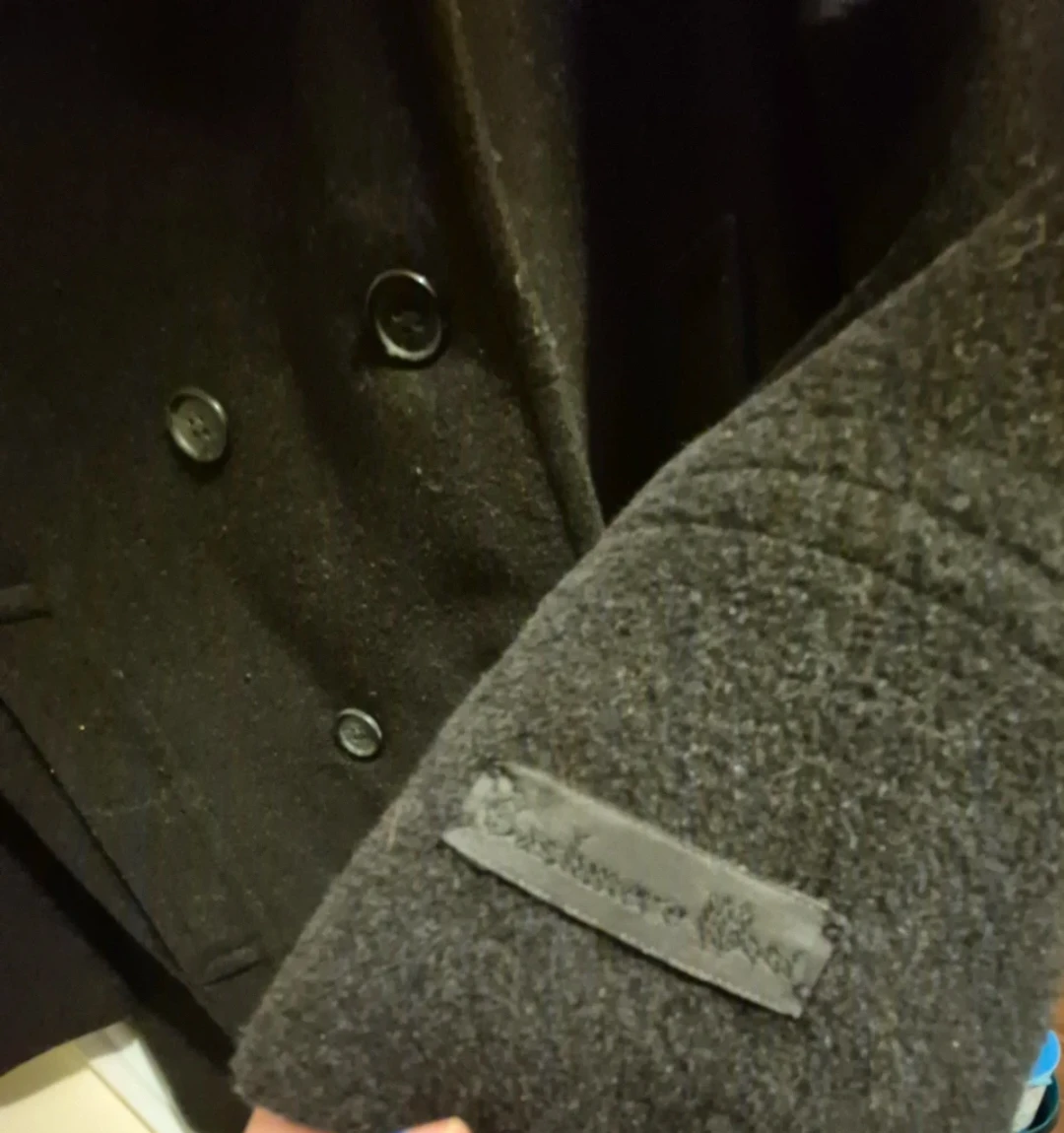Caspian Blue Double Breasted Peacoat - Size Medium - photo 3